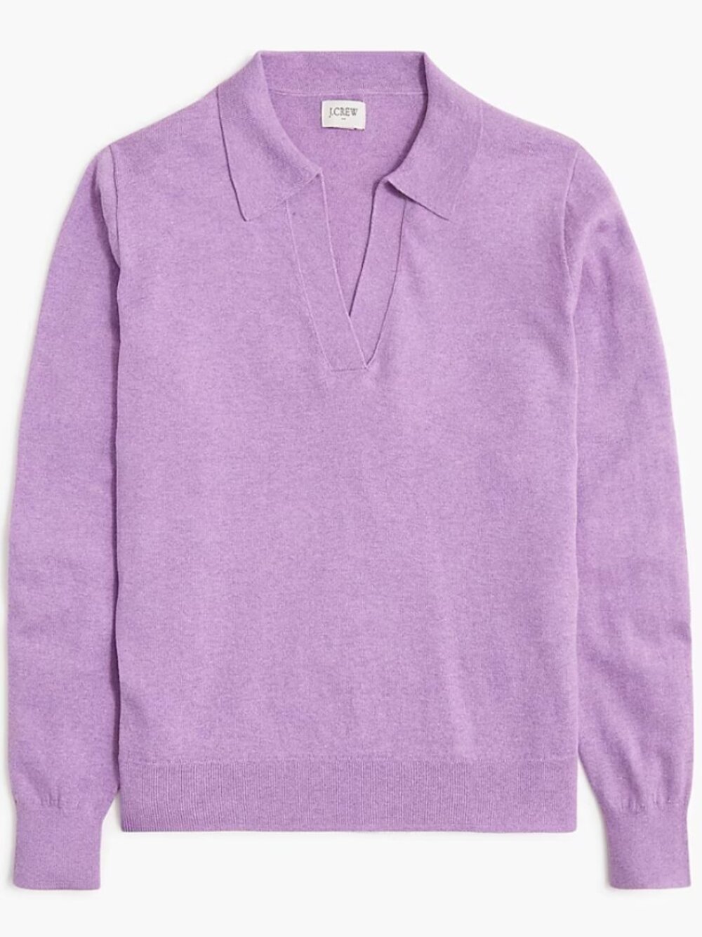 J Crew Factory Cotton Sweater-Polo in Radiant Orchid